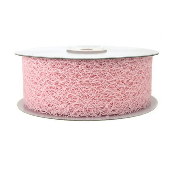 Random Mesh Net Ribbon, 1-1/2-inch, 20-yard, Pink