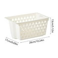 thumbnail image 3 of Cesta apilable de almacenamiento de escritorio con diseño de hebilla, cesta organizadora de plástico transpirable con asas, almacenamiento doméstico multiusos para oficina, cocina y baño., 3 of 6