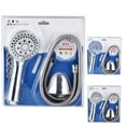 thumbnail image 4 of 3pcs/set Universal Bathroom Hand Rainfall Shower Head Pressurized Hand-held Showerhead Hose and BaseShower, 4 of 6