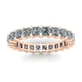 thumbnail image 3 of Natural 2.70Ct Princess Cut Diamond Shared Prong Women's Anniversary Wedding Eternity Band Ring Solid 18k Rose Gold F VS2, 3 of 3