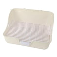 thumbnail image 4 of Caja de arena para conejos, jaula para mascotas, bandeja, accesorios para mascotas, animales pequeños, ropa de cama para mascotas pequeñas blanco, 4 of 9