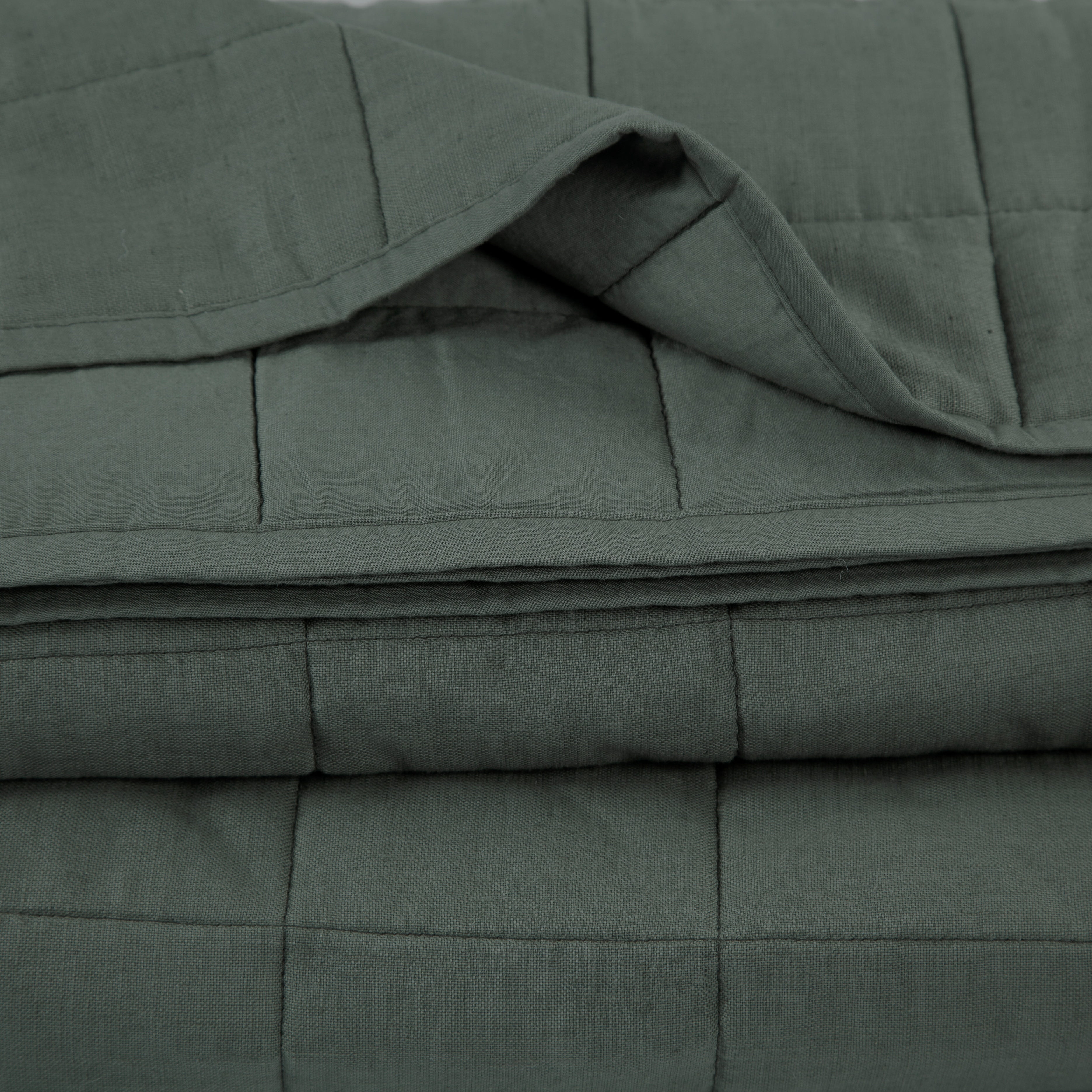 Allswell Cotton Linen Blend Quilt Set, Flagstone, King/California King