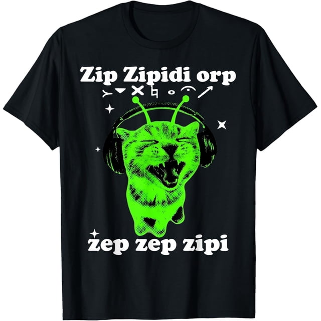 Y2K Alien Cat Meme - Camiseta retro con gráfico divertido de Space Kitty