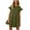 Army Green, variant on Cotton Linen Sundresses for Women Ruffle Short Sleeve Layered Hem Mini Dress Casual Solid Color Crewneck Keyhole Back Dresses