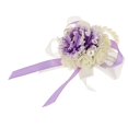 thumbnail image 3 of Flor Nupcial de Mano de Perla Púrpura Corsé De Muñeca de Dama De Honor de Boda Sunnimix Flor de la muñeca, 3 of 8
