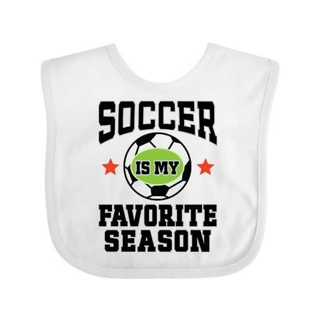 

Inktastic Soccer is My Favorite Season Gift Baby Boy or Baby Girl Bib