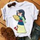 thumbnail image 1 of Camiseta de dibujos animados de Disney para mujer, ropa Y2k de princesa linda, camiseta gráfica Kawaii, de manga corta Camisetas estampadas, camisetas ajustadas, 1 of 5