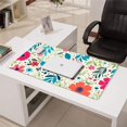thumbnail image 3 of Long Mouse Pads for Desk,Pioneer Flower Floral Print Pattern Desk Mats on Top Of Desks, Desk Mouse Pad Extra Large with 3mm Non-Slip Base and Stitched Edge for Gaming,Office,Work,Home 31.5"x15.7", 3 of 6