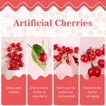 thumbnail image 2 of Artificial Cherry Fruit, Artificial Fruit for Decoration, 100 PCS, 2 of 5