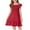 Red, variant on Kovlvoll Summer Dress Girls Clothes Ruffled Short Sleeve Pleated Square Neck A-Line Fashion Dresses for Middle Girl