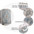 thumbnail image 3 of Blue Boho Shower Curtain, 60" x 72", Oriental Medallion Retro Distressed Bohemian Waterproof Bathroom Curtain Washable Shower Curtain Set with 12 Hooks, 3 of 6