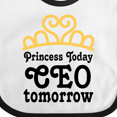 thumbnail image 4 of Inktastic Princess Today Future Ceo Tomorrow Girls Baby Bib, 4 of 4