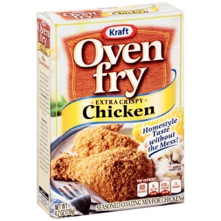 Kraft Oven Fry Extra Crispy Seasoned Coating for Chicken 4.2 oz (Pack of 18)
