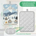 thumbnail image 6 of Yayeee Pot Holders Kitchen Heat Resistant with Pocket 7"x9.8" Cotton Oven Cooking Hot Pads, Winter Village Serenity, 6 of 7
