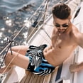 thumbnail image 2 of luoweisi Men's Beach Shorts Quick Dry Swim Trunks with Mesh Lining Zebra M, 2 of 5