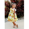 thumbnail image 4 of Millie Loves Lily Girls Marigold & Cream Sunflower Angel Sleeve Dress and Matching Short Set,Big Girls,Size 8(2-PCs), 4 of 4