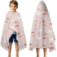 thumbnail image 3 of Ballet Swan Princess Pattern Hooded Bath Towel，50"x30" for Ages 3 To 12 Kids, Quick Dry Lightweight Soft Microfiber Hood Beach Towel Cover Up for Kids, 3 of 7