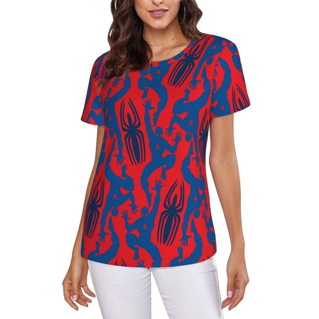Spider-Man Women's Crew Neck Short Sleeve T-Shirt