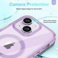 thumbnail image 4 of Allytechgroup iPhone 15 Case with Screen Protector, Magnetic Back Cover Compatible with Magsafe Transparent Shockproof Drop Proof Phone Case for Apple iPhone 15, Lightpurple, 4 of 8