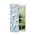 thumbnail image 2 of MKHERT Sea Blue Waves Thermal Insulated Blackout Window Curtain Kitchen Curtain 52x84 inch, 2 of 3