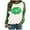 Green, variant on Ladies Saint Patricks Day Printed Round Neck Long Sleeved T-shirt Loose Top