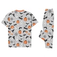 thumbnail image 4 of Grblisyd Halloween Family Matching Pajamas Sets Ghost Pumpkin Print Short Sleeve Top & Pants Two Piece Set Sleepwear Pjs, 4 of 7