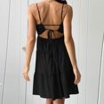 thumbnail image 4 of Mini vestido sólido sin mangas de playa informal de verano para mujer Fridja  hjkh4515, 4 of 9
