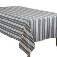 thumbnail image 2 of Fennco Styles Neutral Classic Multi Striped 100% Cotton Tablecloth 70x70 Inch, Navy Blue, 2 of 3
