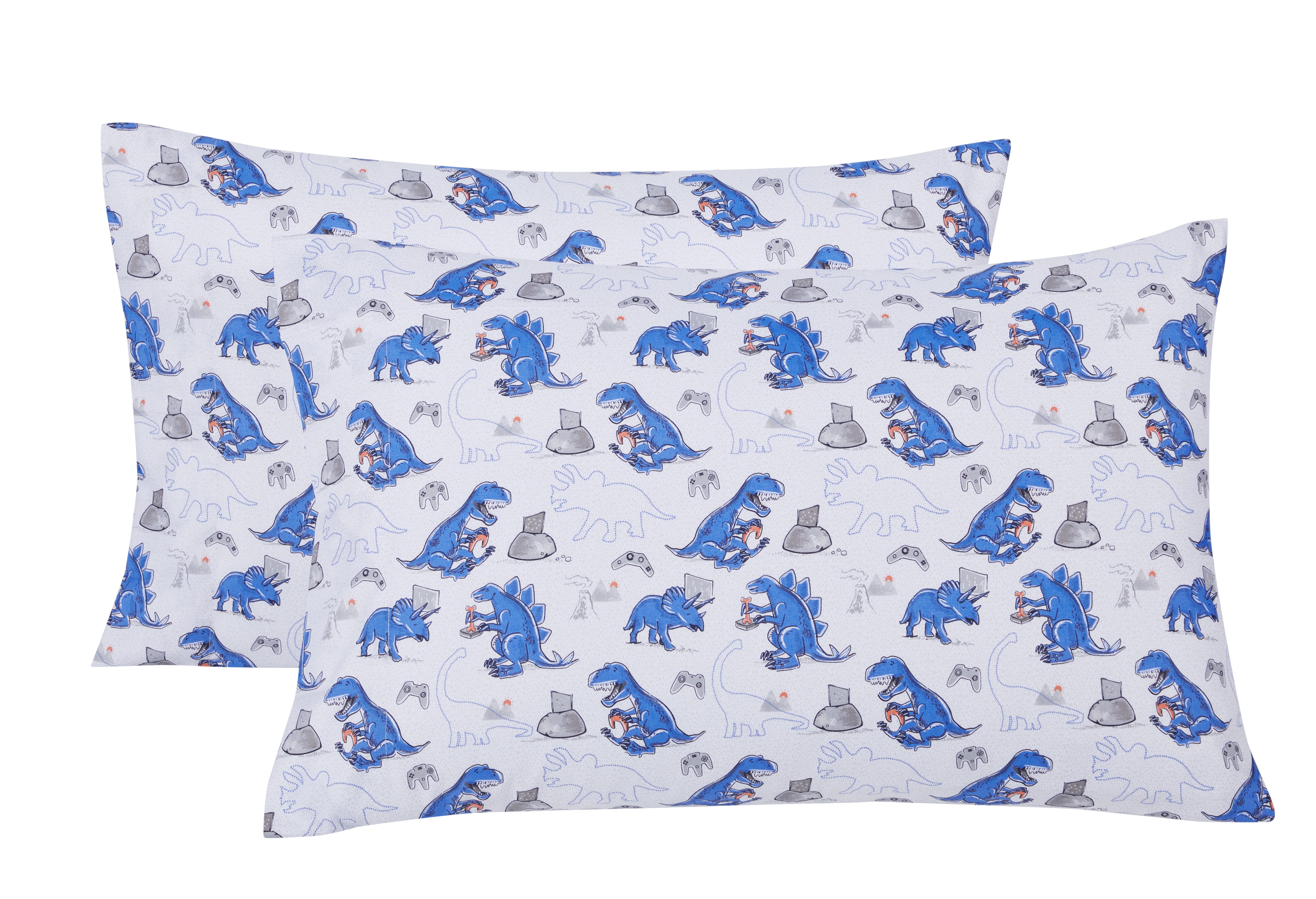 Your Zone Kids Soft Microfiber Sheet Set, Dino Gamer, Full, 4 Pieces