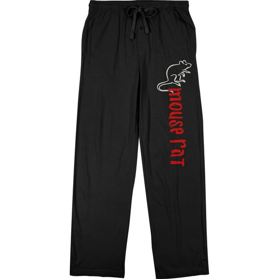 Parks & Recreation Mouse Rat Men's Black Sleep Pants-XL