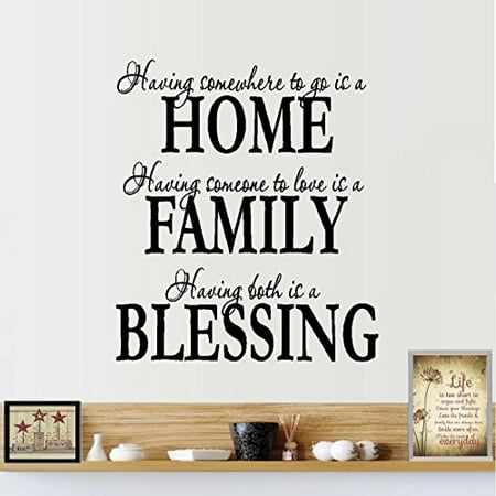 Decal ~ HOME FAMILY BLESSING  ~ WALL DECAL, HOME