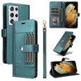 thumbnail image 2 of FOXDOCK Funda tipo Cartera para Samsung Galaxy S21 Ultra – Cubierta de Cuero PU con Múltiples Ranuras, Bolsillo para Efectivo y Correa de Muñeca, 2 of 6