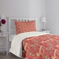 thumbnail image 3 of Ambesonne Cat Quilted Bedspread Set 2 Pcs, Kitty Doodle Paws Bow Tie, Twin Size, Multicolor, 3 of 5