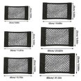 thumbnail image 2 of Car Back Rear Trunk Storage Net Seat Elastic String Net Magic Sticker Mesh Storage Bag Interior Storage Network, 2 of 5