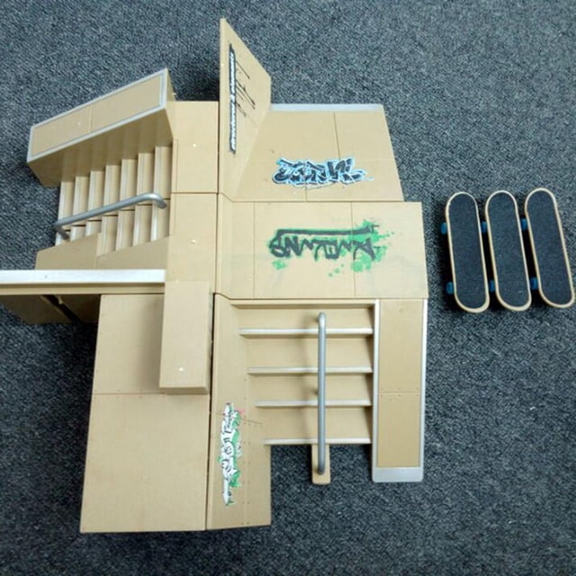 Skate Park Kit Ramp Parts For Finger Skateboard Durable Ultimate Parks Training Props