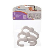 Dreambaby Cabinet Safety Lock for Toddler Proofing, Mushroom/D-Shaped, 3 Piece