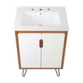 thumbnail image 4 of Sink Vanity Cabinet, Cherry White, Wood, Mid Century Hotel Bedroom Bathroom, Modern Contemporary HB34091, 4 of 9
