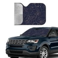 thumbnail image 4 of Fuzoiu Navy Dark Blue Print Car Windshield Sun Shade,Block Uv Rays Sunshade,Foldable Front Window Sun Visor Protector for Car,SUV,Truck-Keep Vehicle Cool-Navy Dark Blue, 4 of 8