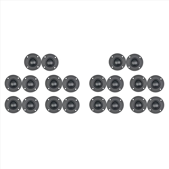 20 Unidades de Altavoz de Agudos de Cúpula Blanda con Película de Seda Negra de 6Ω y 30 W