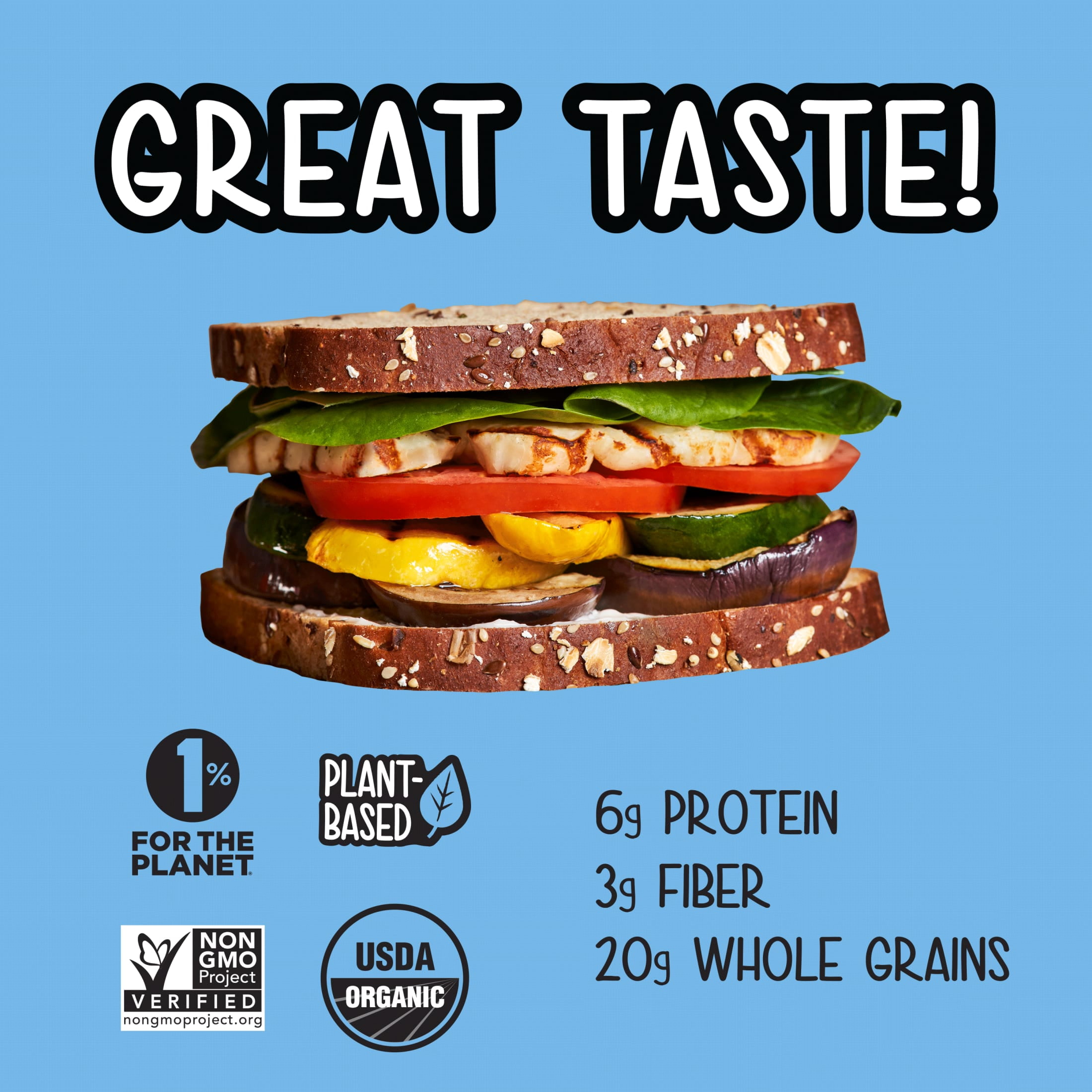 Brownberry Organic 100% Bread, 27 oz, Whole Grain Wheat Bread, Bag
