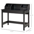 thumbnail image 3 of HOMCOM Modern Computer Desk with Drawers and Shelves, Study Writing Table, 3 of 10