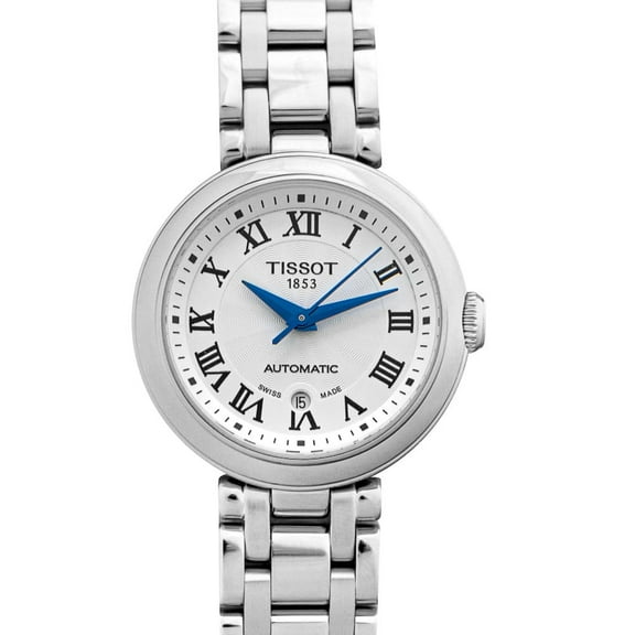 Tissot 29 x 9.60 mm T-Lady Bellissima Stainless Steel White Dial Automatic T1262071101300 Womens Watch