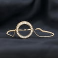 thumbnail image 2 of Rosec Jewels Lab Created Diamond Bracelet - Open Circle Chain Bracelet - Ef-VS Quality - Valentines Day Gift, 10K Yellow Gold, 7.0 inches, 2 of 5