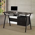 thumbnail image 2 of Coaster Weaving 2-Drawer Metal Computer Desk Black and Chrome, 2 of 3
