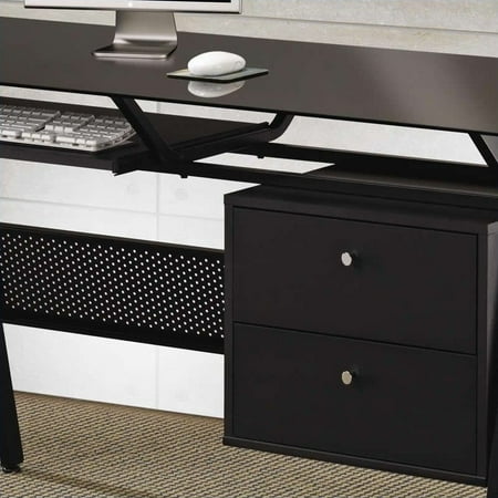 Coaster Computer Desk With Two Storage Drawers In Black Walmart