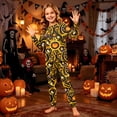 thumbnail image 2 of Matching Halloween Pajamas Set for Whole Family, Breathable Long Sleeve Halloween Family Pajamas with Pumpkin Skull Print, Fun Family Halloween Pajama Set Party, 2 of 6