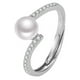 thumbnail image 2 of Anillos para mujer, regalos para mujer, anillo de perla con diamantes, oro rosa de 14 quilates y perla., 2 of 5