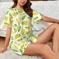 thumbnail image 4 of Fotbe Cartoon Corn Conjunto de Pijama Estampado para Mujer, 2 Piezas, Ropa de Dormir con Camiseta de Manga Corta y Shorts Suaves-Large, 4 of 6