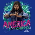 thumbnail image 2 of Junior's Marvel Doctor Strange in the Multiverse of Madness America Chavez  Graphic Tee Royal Blue 2X Large, 2 of 3