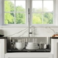 thumbnail image 5 of Karran  33" Top Mount Single Bowl Stainless Steel Kitchen Sink Kit, 5 of 5